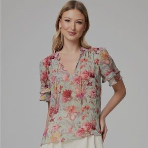 PAIGE Nadja Top - Mint Multi Silk